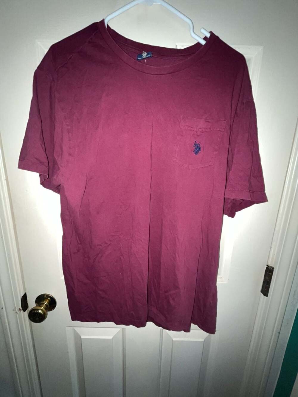 U.S. Polo Assn. Maroon Pocket T-Shirt Size XL